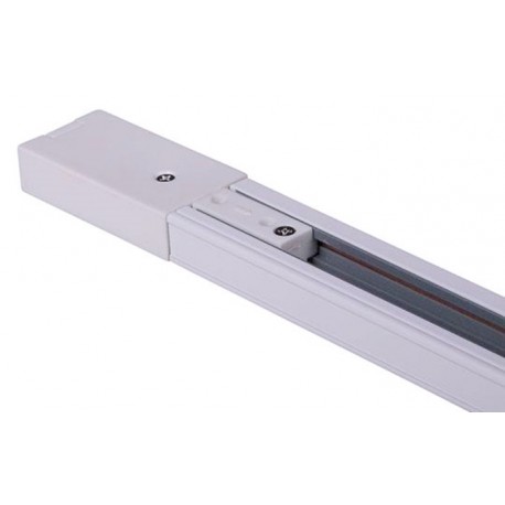 Carril Monofásico 2m para focos de led blanco aluminio Espesar rectangular