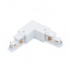 Conector Para Unir Carril Trifásico Tipo L Color Blanco Rectangular