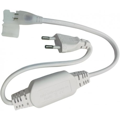 Conector Enchufe para Tiras Led Neón 220V Ancho de 10 mm,8A IP65