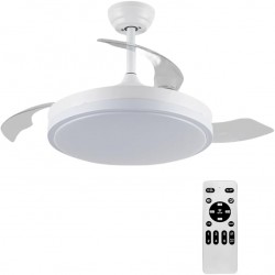 Ventilador de Techo con Luz Led 68W,Con Control Remoto Cambiar la Temperatura de Color