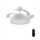 Ventilador de Techo con Luz Led 66W (36W/Luz+DC32W/motor),Con Control Remoto Cambiar la Temperatura de Color,Blanco