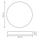 Plafon Led de Techo 24W Φ300mm,Negro (CCT Cambio en Blanco-Neutro-Cálido) Superficie