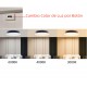 Plafon Led de Techo 24W Φ300mm,Negro (CCT Cambio en Blanco-Neutro-Cálido) Superficie
