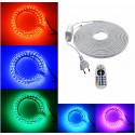 Tiras LED 220v Smd5050 60 Led/m RGB Multicolor Con Transformado,Control por Mando de Distancia y APP