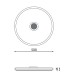 Plafon con altavoz LED Lámpara de Techo con Altavoz Bluetooth 36W Ø500,APP + Mando a Distanci