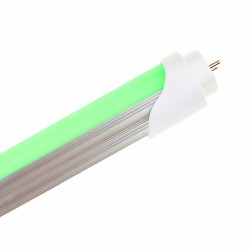 Tubo LED Fluorescente T8 18W (Verde-120cm) Mate Aluminio Dos Extremos