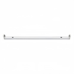 Soporte para Tubo Led T8 150cm Conexión Dos extremos Aluminio Marco Blanco