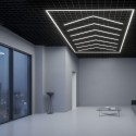 Lámpara LED Techo de Panal,Regleta Led Hexagonal (7 Flechas 384W) Blanco Frío 