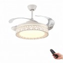 Ventilador de Techo con Luz Led 66W (36W/Luz+DC30W/motor),Con Control Remoto Cambiar la Temperatura de Color,Blanco