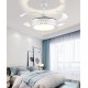 Ventilador de Techo con Luz Led 66W (36W/Luz+DC32W/motor),Con Control Remoto Cambiar la Temperatura de Color,Blanco