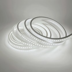 Tiras LED 220v SMD2835 120 Led/m Ip65 Impermeable Sin Pegamento Con Enchufe