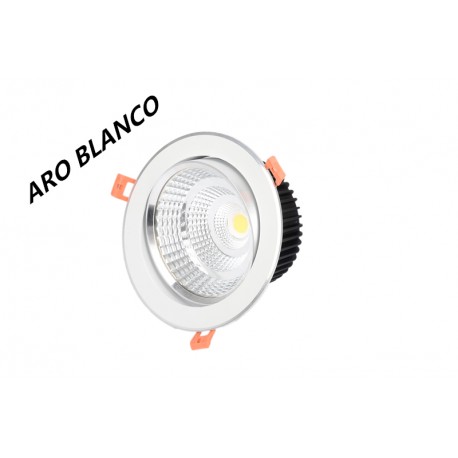 Foco Downlight LED Aro Blanco 7w 6000k 4000k 3000k Fría Neutra y Cálida