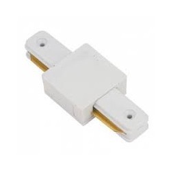 Conector Tipo I blanco para unir y alimentar eléctricamente dos tramos de carril Monofásico 