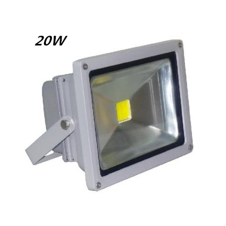 PROYECTOR LED 20W EXTERIOR UNIVERSAL , A 220V DIRECTO 6000K LUZ FRIA