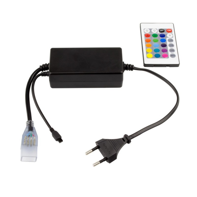 Transformador Con Mando 220v Para Control Tiras LED Rgb Multicolor - Onssi