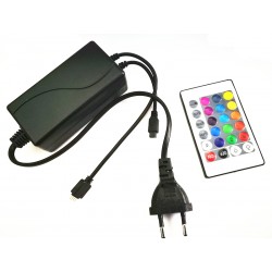 Transformador Con Mando 12v Para Control Tiras LED Rgb  Multicolor