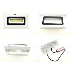 FOCO DE TECHO LED RECTANGULAR 30W 6000K, 4000K LUZ FRÍA Y NEUTRA
