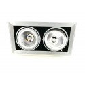 FOCO DE TECHO LED DOBLE CABEZA 40W 4000K, 3000K  LUZ NEUTRA Y CÁLIDA