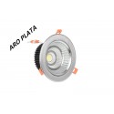 Foco Downlight LED Aro Plata 5w 6000k 4000k 3000k Fría Neutra y Cálida