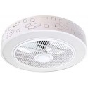 Plafón Led de Techo Con Ventilador 36W,Φ550mm,Con Control Remoto