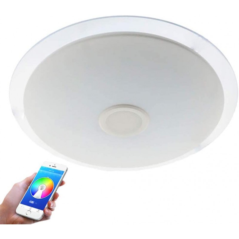 blanco X5101B-24W-LYX cocina Luz de techo Bluetooth con control remoto y altavoz Bluetooth 24W Ø 40CM para sala de estar dormitorio 